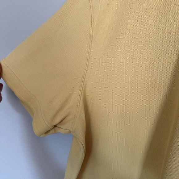 LL Bean Yellow Polo Shirt Size XXL Regular Shirt Sleeve - Picture 3 of 6